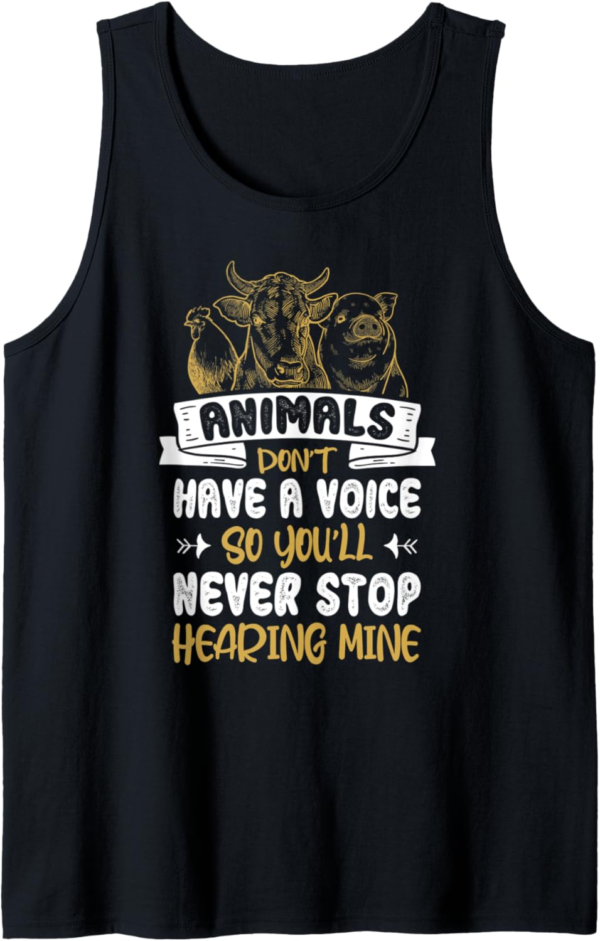 Animals don't have a Voice Statement Vegan Vegetarian Foods ... - Image 2